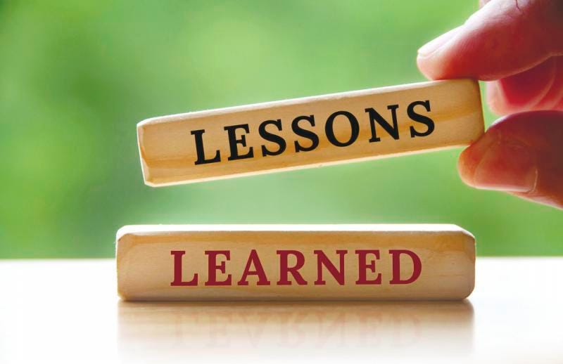 lessons learned